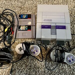 Super Nintendo Console & Yobo/NES Console + video games